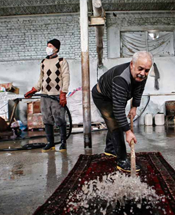 شستشوی سنتی قالی در قالیشویی مرکز تهران  